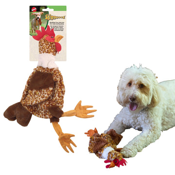 SPOT Skinneeez Chicken 17" Stuffing-Free Plush Dog Toy with Honking Squeaker – Soft, Floppy & Mess-Free Interactive Toy for Medium & Large Dogs – Ideal for Light & Moderate Chewers