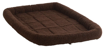 Pet Lodge® Fleece Pet Bed | Crate Pad | Chocolate Dog Bed | Machine Washable | Easily Storable | Large