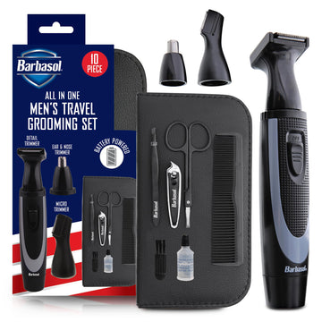 Barbasol CBG15000KIT 10 Piece Men's Travel Grooming Set