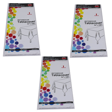 Pack of 3 Plastic Rectangular Table Covers