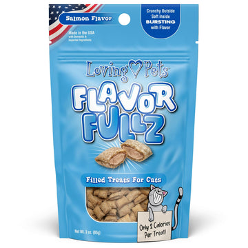 Loving Pets Flavorfullz Filled Treats for Cats, Salmon 3 oz.