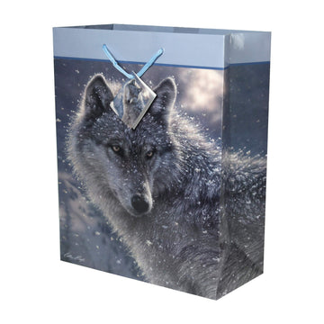 Rivers Edge Products Medium Gift Bag, 10" x 5" x 13" Birthday Bag With Handles and Matching Card, Outdoor-Themed Present, Party Favor, Treat, Loot, or Goodie Bag, Redfish
