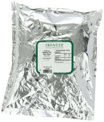 Frontier Slippery Elm Inner Bark, Powder, 16 Ounce Bag