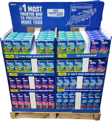 ZIPLOC BACK TO SCHOOL MIXED HALF PALLET