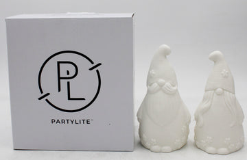 PARTYLITE GNOME 'N GARDEN TEALIGHT HOLDER PAIR 6"
