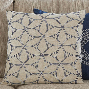 SHOREWOOD EMBROIDERED 18" PILLOW COVER