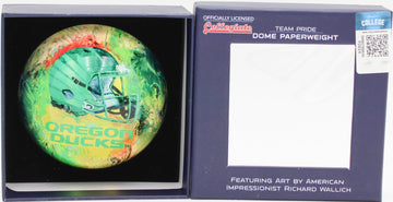 NCAA OREGON DUCKS GLASS DOME PAPERWEIGHT 4"