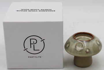 PARTYLITE MUNCHKIN MUSHROOM TEALIGHT HOLDER 3 1/2"D x 3"H