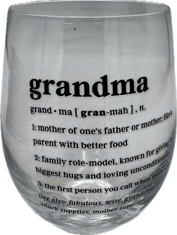 GRANDMA WINE GLASS 16OZ