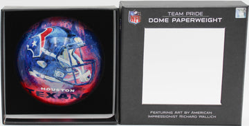 NFL HOUSTON TEXANS GLASS DOME PAPERWEIGHT 4"