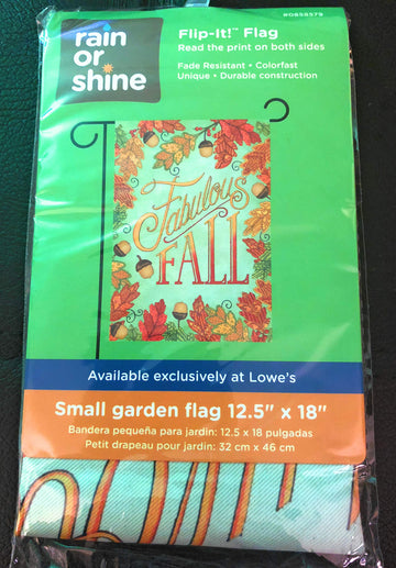 Rain or Shine Fabulous Fall Framed in Fall Leafs and Acorns 12.5 x 18 inch
