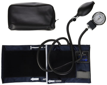 MABIS Aneroid Sphygmomanometer, Adult Cuff Size 11" to 16.4", Professional Manual Blood Pressure Cuff with Zipper Case, Caliber Series, Adult Cuff