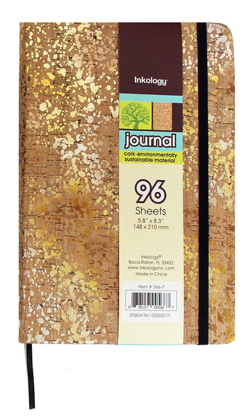 Inkology Cork Gold Fleck Case Journal 1 pc. (562-9)