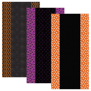 Hauntlook Halloween Tablecloths, 3-Pack - Witch, Pumpkin and Ghost Decorations - 108" x 54" Plastic Covers for Tables, Counters, Mantles, Bookshelves - Indoor or Outdoor Party Supplies