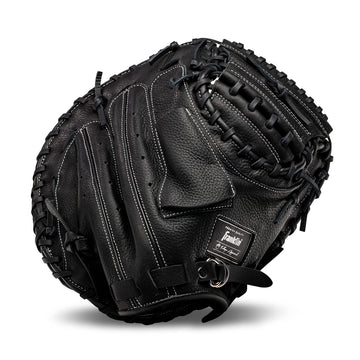 Franklin Sports CTZ5000 Baseball Fielding Glove - Black Leather Cowhide Glove - 33.5" Half-Moon Web for Catchers
