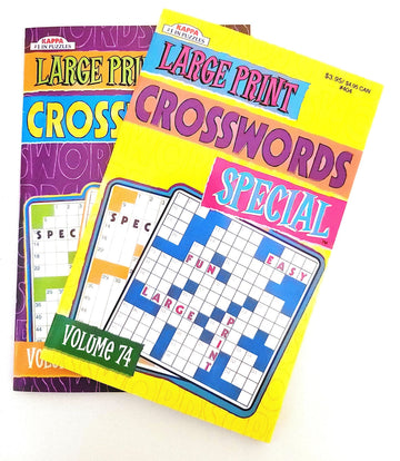Large Print Crosswords Special Set of 2 Volumes