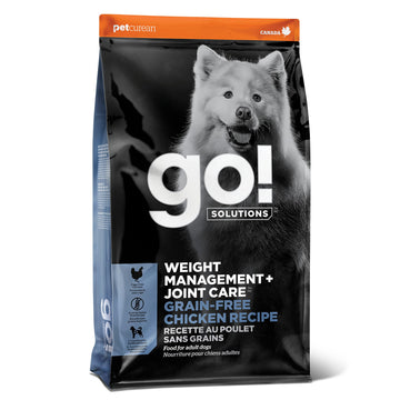 Go! Solutions Weight Management + Joint Care Chicken Grain-Free Dry Dog Food, Premium Kibble for Adults & Seniors with Added Glucosamine & Chondroitin for Healthy Mobility, 22 lb Bag