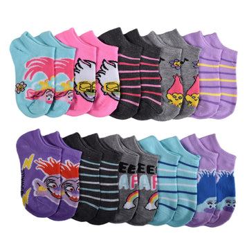 Trolls Womens No Show Socks, Bright Turquoise, Medium US