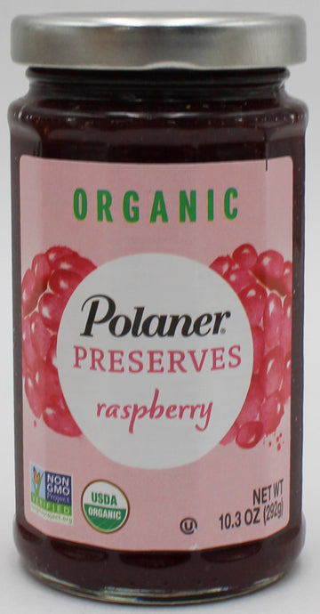POLANER ORGANIC RASPBERRY PRESERVES 10.3 Oz BB 1/27/27