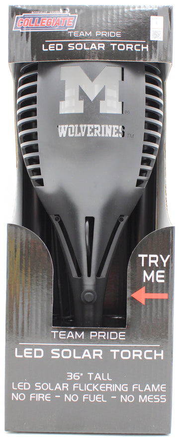 NCAA MICHIGAN WOLVERINES  LED SOLAR TORCH 36"