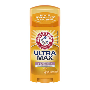 ARM & HAMMER ULTRA MAX Deodorant- Powder Fresh-  Solid Oval - 2.6oz