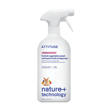ATTITUDE Fruit & Vegetable Wash, Unscented, 27.1 fl oz (800 ml)