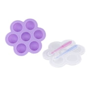 Acorn Baby Purple Food Container Freezer Tray with Thin Lid and 2pk Spoons