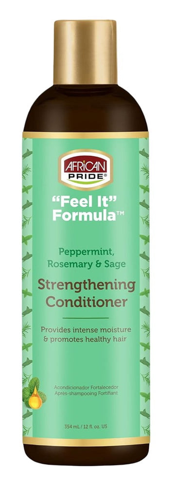 African Pride "Feel It" Formula Peppermint, Rosemary & Sage Strengthening Conditioner 12 Ounce