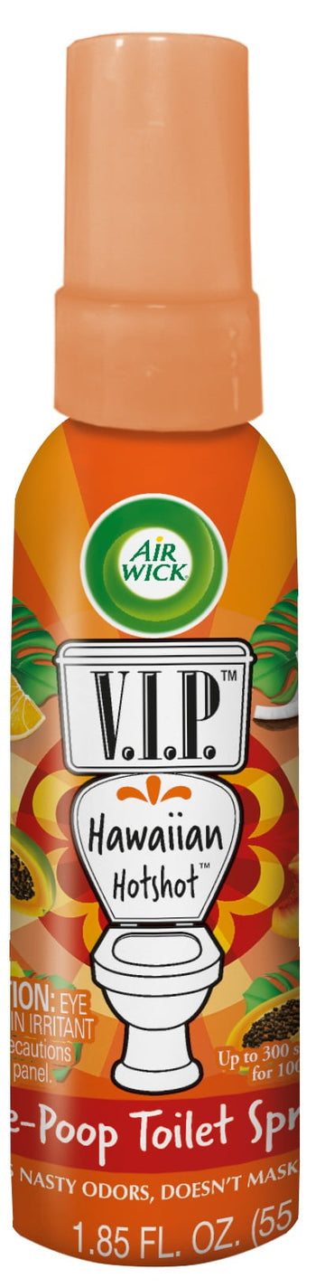 Air Wick V.I.P. Pre-Poop Toilet Spray, Up to 100 Uses, Contains Essential Oils, Mint Jetsetter, Travel size, 1.85 Oz.