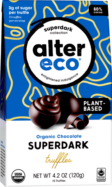 Alter Eco - Superdark Organic Chocolate Truffle, 10ct