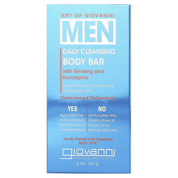 Giovanni Hair Care Products - Clns Body Bar Men Cdrwd - 1 Each-5 Oz