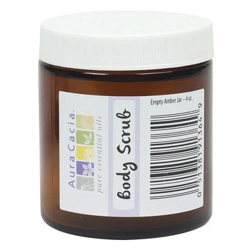 Aura Cacia Bottle - Glass - Amber - Wide Mouth with Writable Label - 4 oz