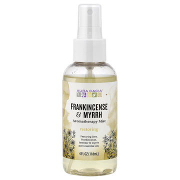 Aura Cacia Aromatherapy Mist, Frankincense & Myrrh, 4 fl oz (118 ml)
