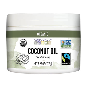 Aura Cacia Fairtrade Certified Organic Coconut Skin Care Oil, 6.25 oz
