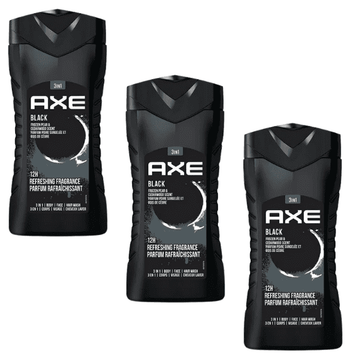 Axe Black 3in1 Shower Gel for Men  Frozen Pear and Cedarwood, 250 ml Pack of 3