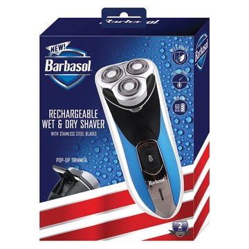 BARBASOL Rechargeable Wet & Dry Shaver With Blade CBR1-1001-USB Beauty Supply Products