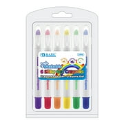 BAZIC Silky Gel Crayons 6 Color, Washable Blendable Watercolor Crayon (6/Pack), 1-Pack