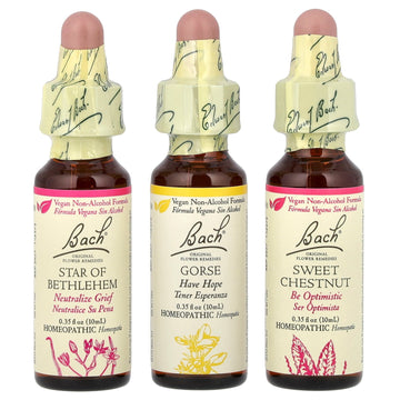 Bach Original Flower Remedies, Comfort Kit, Hope & Joy , 3 Droppers, 0.35 fl oz (10 ml) Each