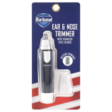 Barbasol Ear and Nose Trimmer With Stainless Steel Blades, Rustproof and Portable