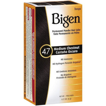 Bigen Permanent Powder Hair Color  Medium Chestnut 47  0.21 oz
