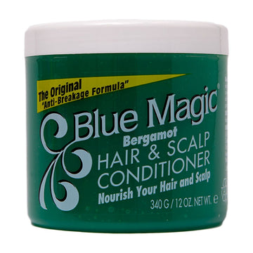 Blue Magic Bergamot Hair & Scalp Conditioner, 12 oz, Dry, Conditioning, Adult, Moisturizing