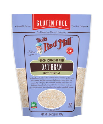 Bob's Red Mill Oat Bran Hot Cereal, Gluten Free, 1 lb (454 g)