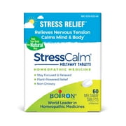 Boiron StressCalm Tablets, Homeopathic Medicine for Stress Relief, Reduces Nervous Tension, Calms Mind & Body, 60 Meltaway Tablets