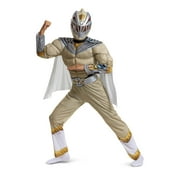 Boys Size Small (4-6) White Zenith Ranger Classic Muscle Halloween Child Costume Power Rangers Cosmic Fury, Disguise