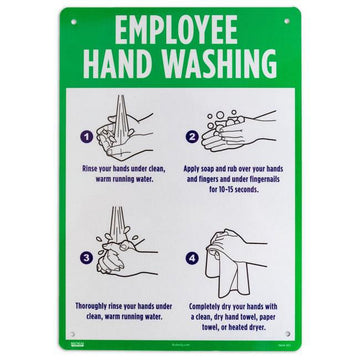 Brybelly Employee Hand Washing Aluminum Sign