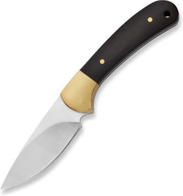 Buck Knives 113 Ranger Skinner Hunting Knife, 3-1/8" Fixed Blade, Ebony/Brass Handle, 5.2 oz