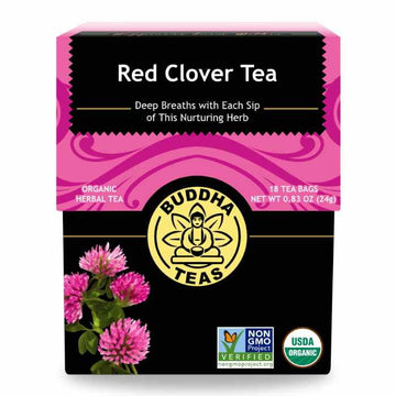 Buddha Teas Red Clover Organic Tea, 18 Count