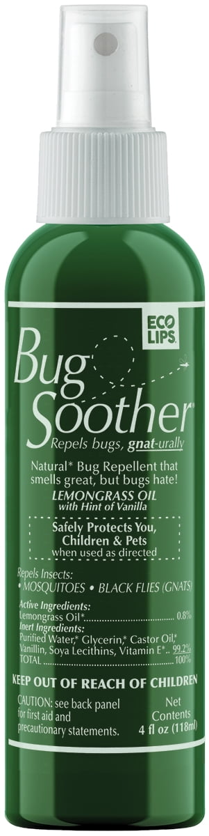 Bug Soother Natural Bug Repellent, 4oz Spray Bottle