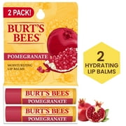 Burt's Bees Pomegranate Lip Balm, Natural Origin Lip Care, 2 Tubes, 0.15 oz.