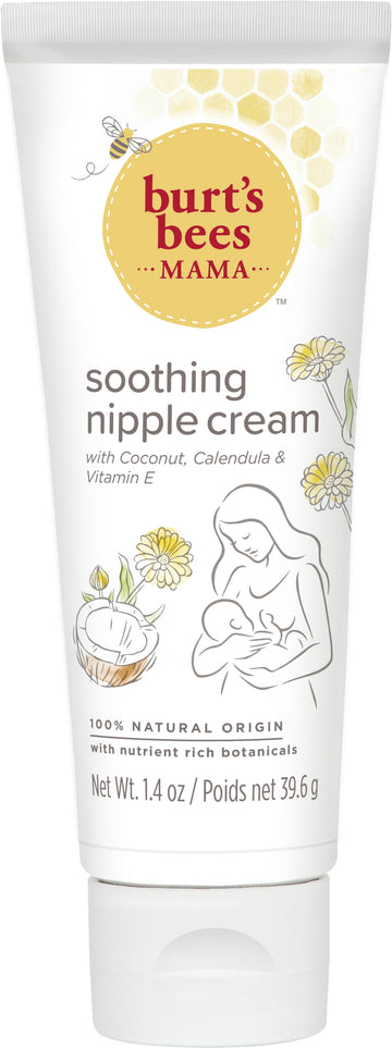 Burt's Bees Mama Soothing Nipple Cream with Coconut, Calendula and Vitamin E, 1.4 Ounces